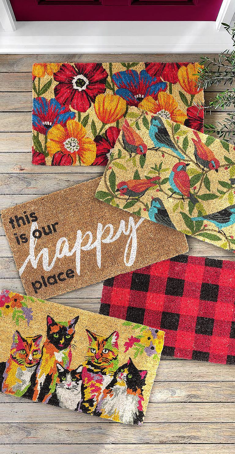 Colourful Birds Doormat-18x30