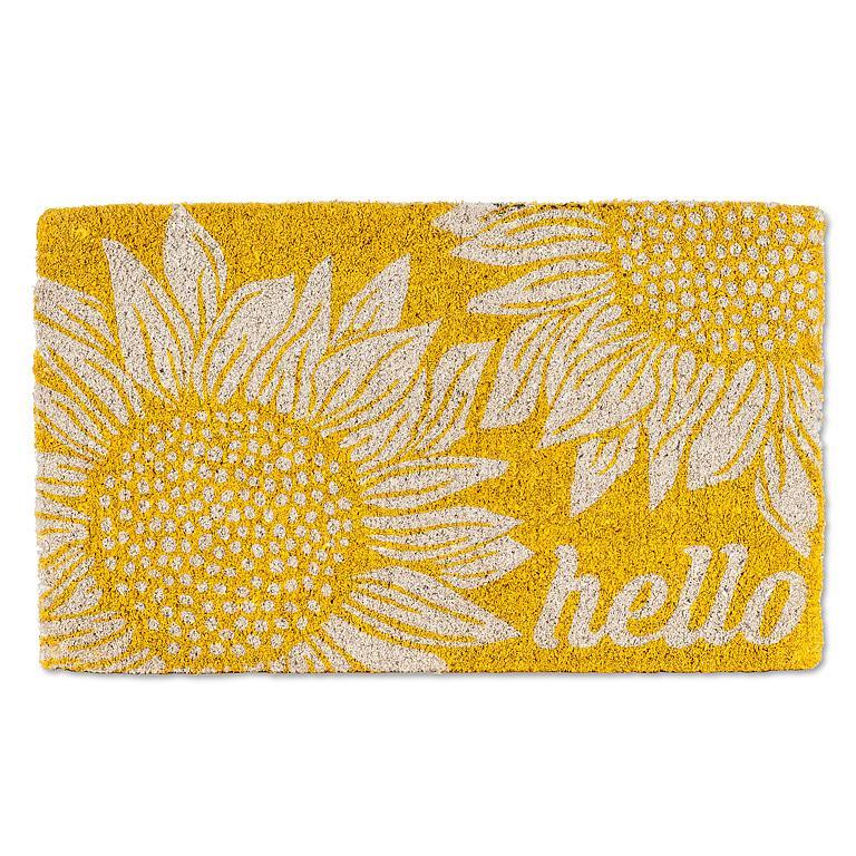 Sunflower Hello Doormat-Ylw-18x30