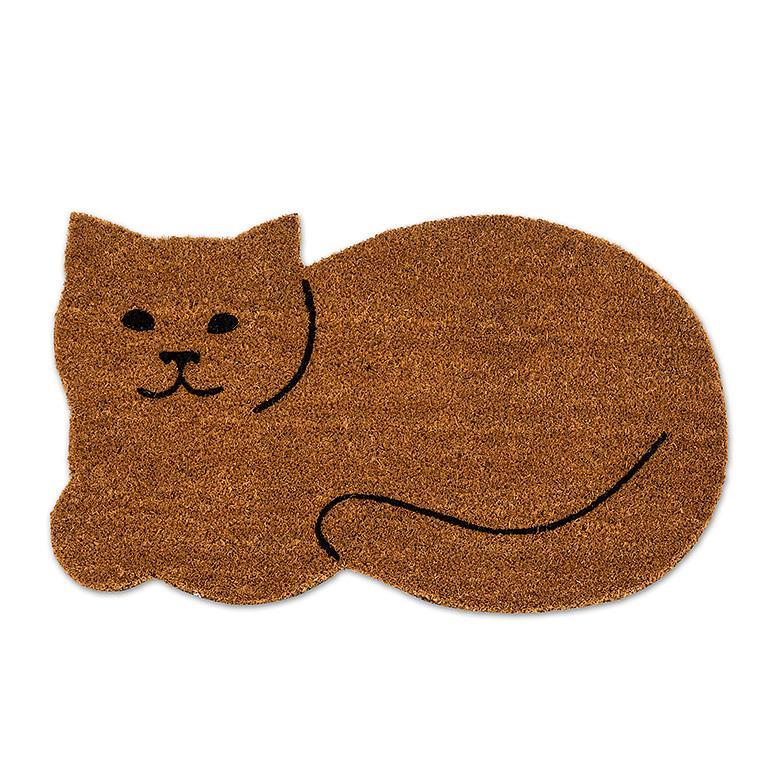 Resting Cat Shaped Doormat-18x30