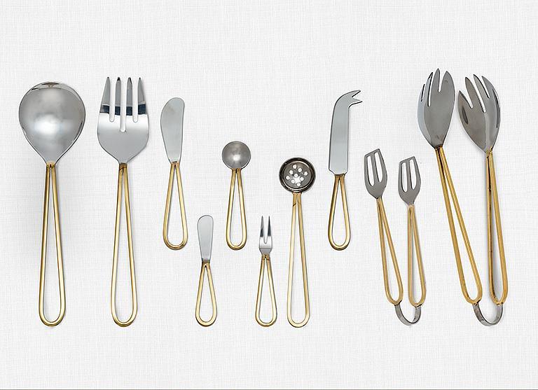 Loop Handle Salad Servers-11.5