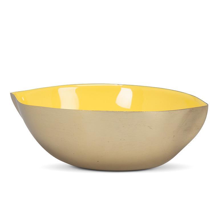 Lemon Shaped Enamel Bowl-Ylw-5.5
