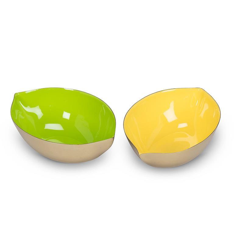 Lemon Shaped Enamel Bowl-Ylw-5.5