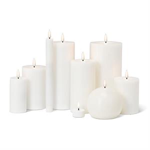 Wht LED Pillar Candle-2x4