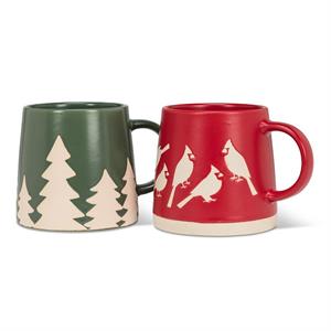 Wide Base Mug w/Cardinals-Red-3.5"H(14oz)