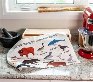 Wildlife Alphabet Kitchen Towel-20x28