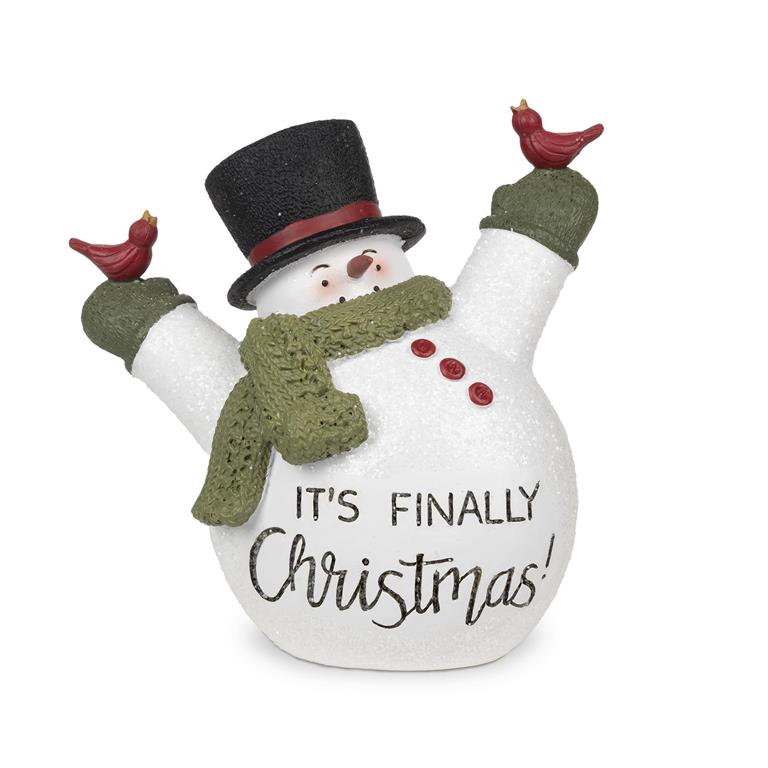248-14163 | Snowman with Birds - It's Finally Christmas