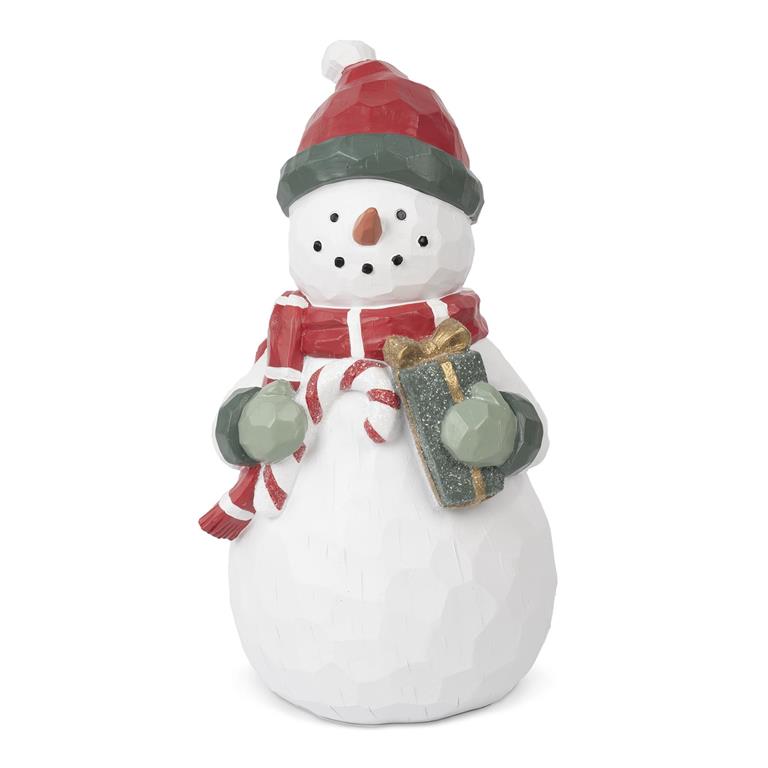 258-72012 | Traditional Snowman With Candy Cane