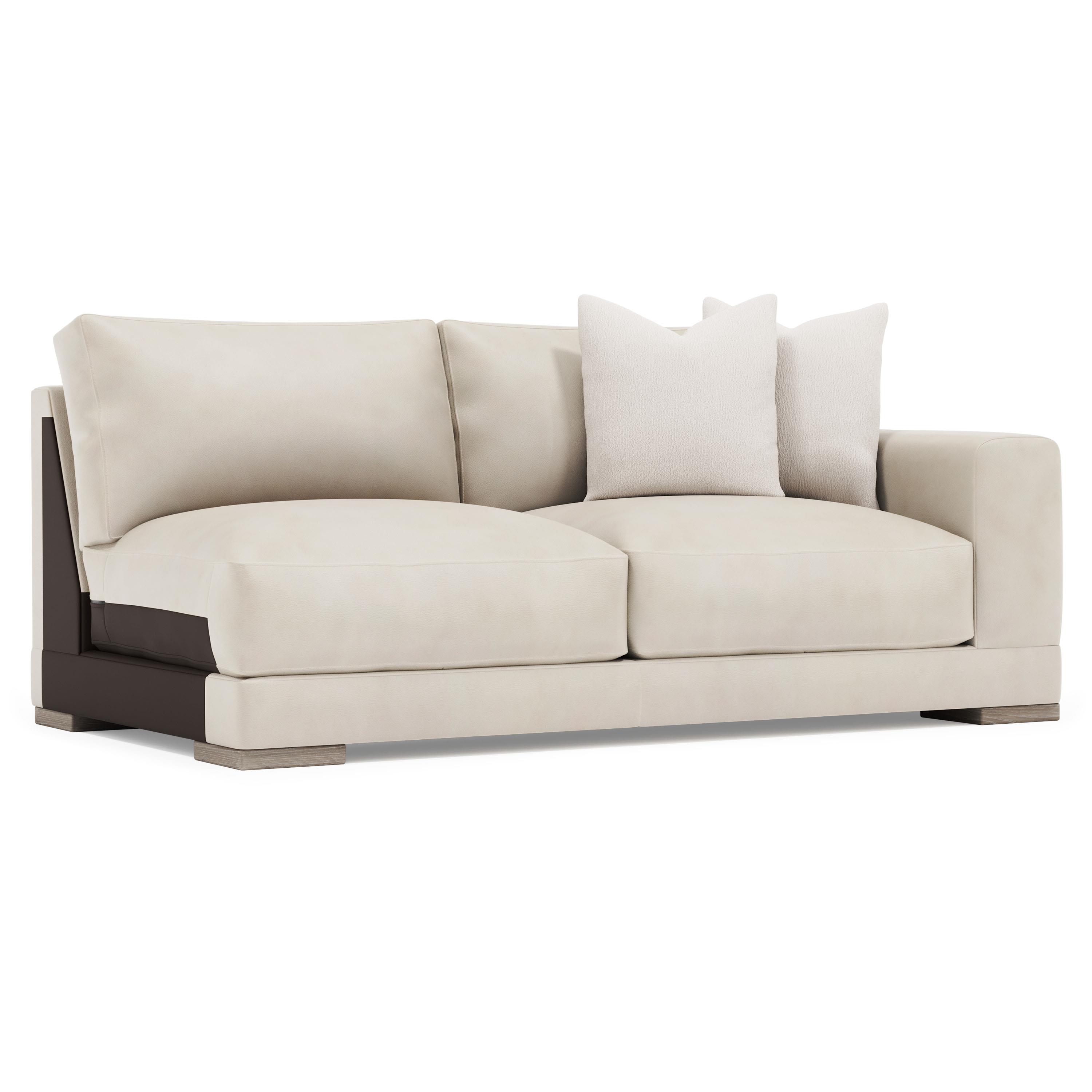 Lars Leather Right Arm Loveseat