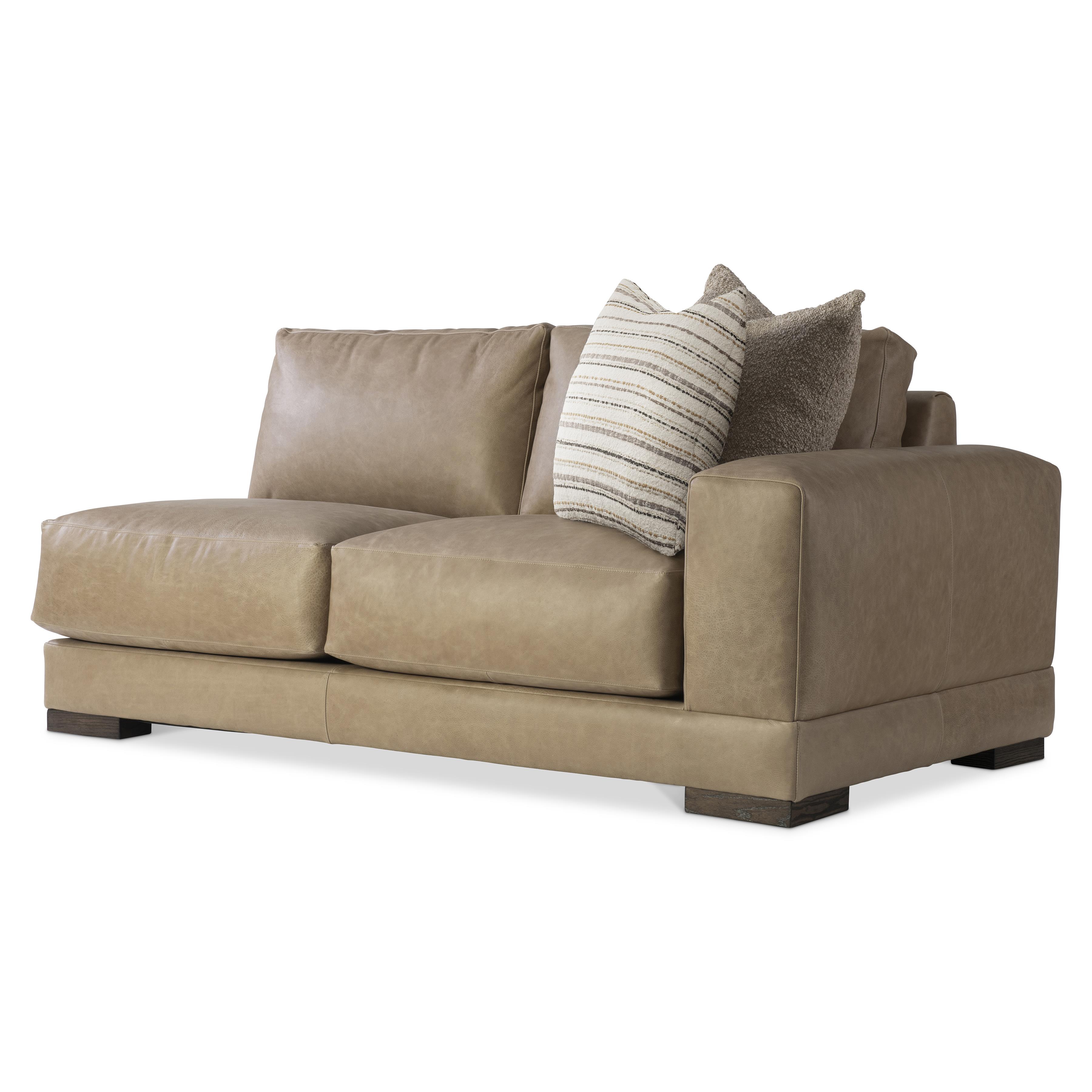 Lars Leather Right Arm Loveseat