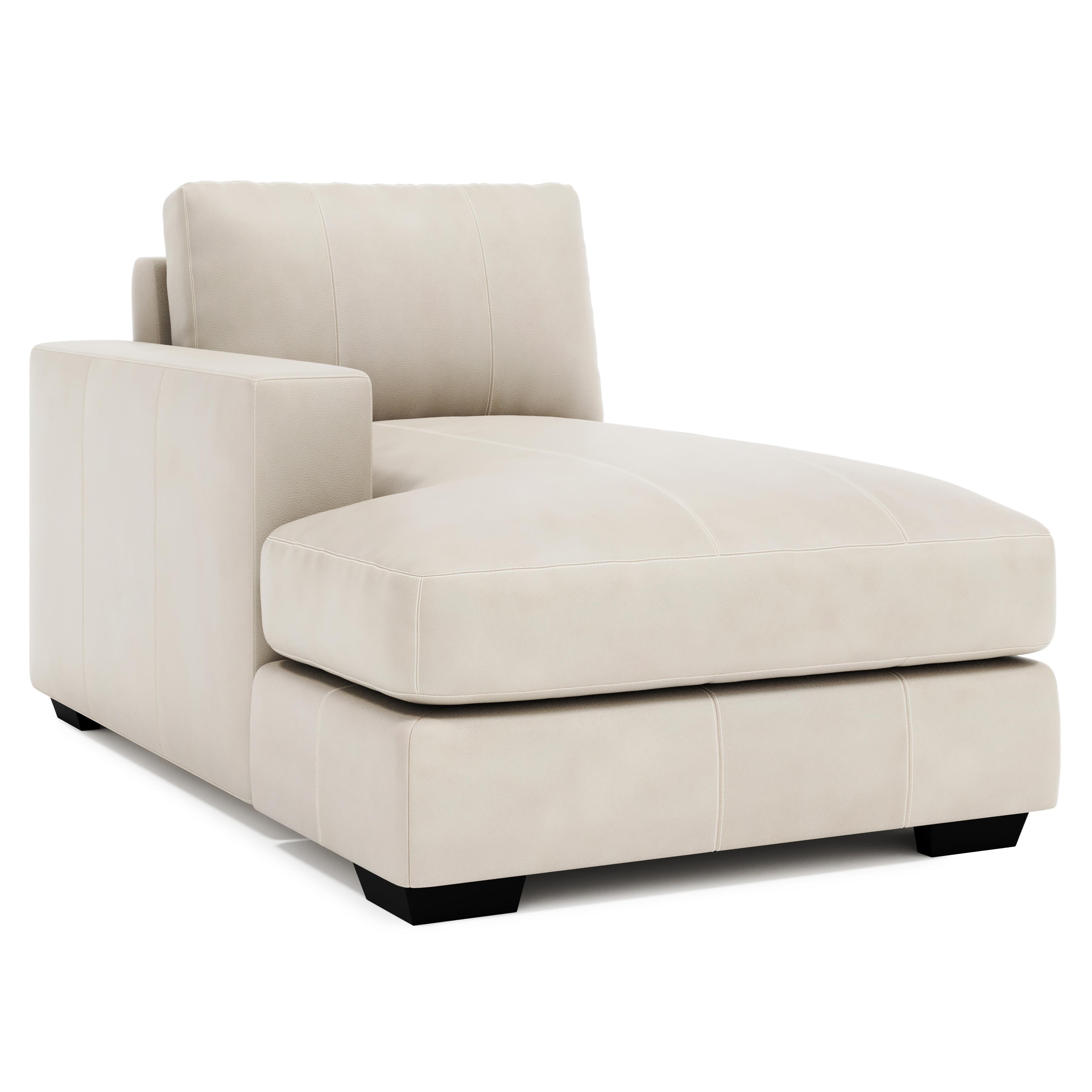 Dawkins Leather Left Arm Chaise