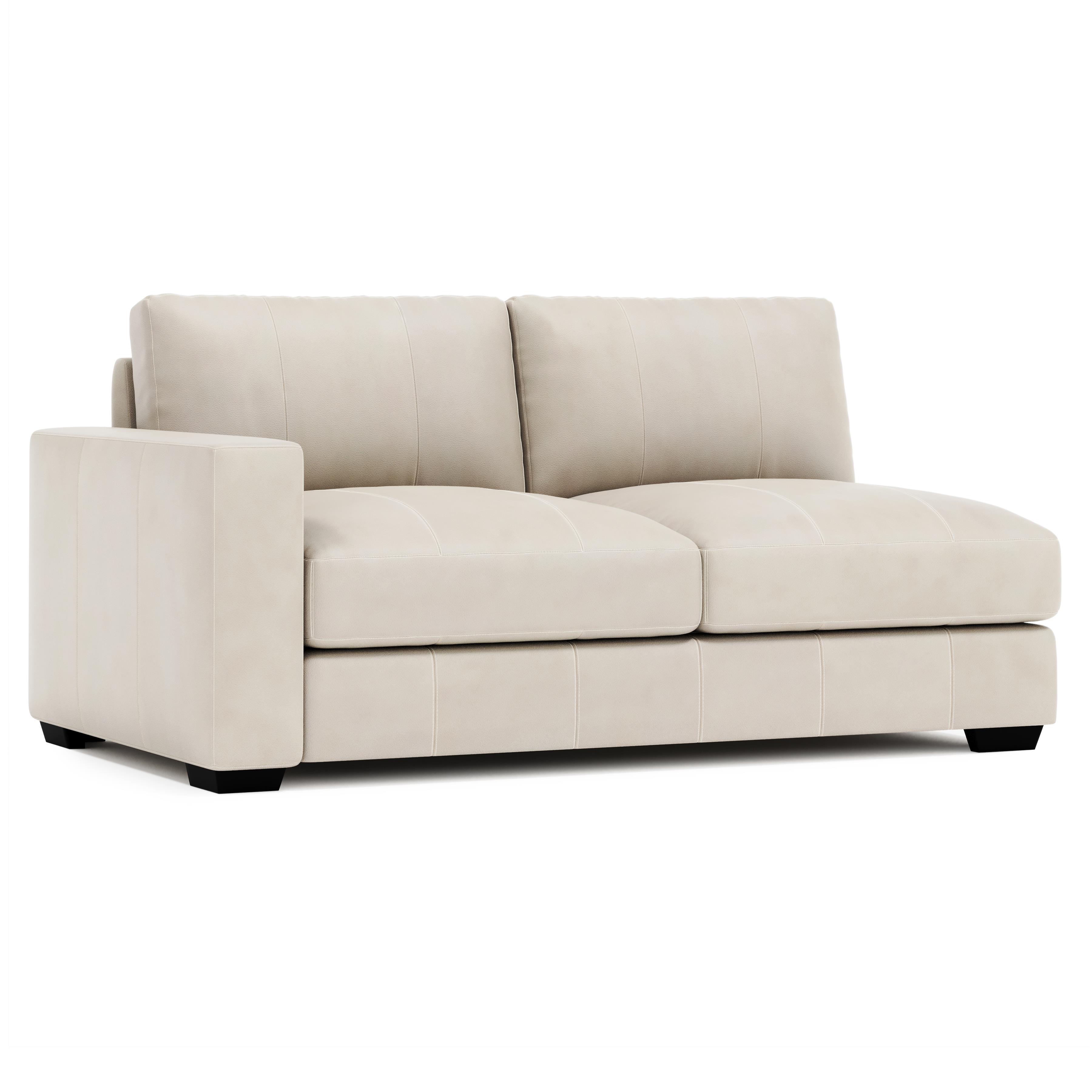 Dawkins Leather Left Arm Loveseat