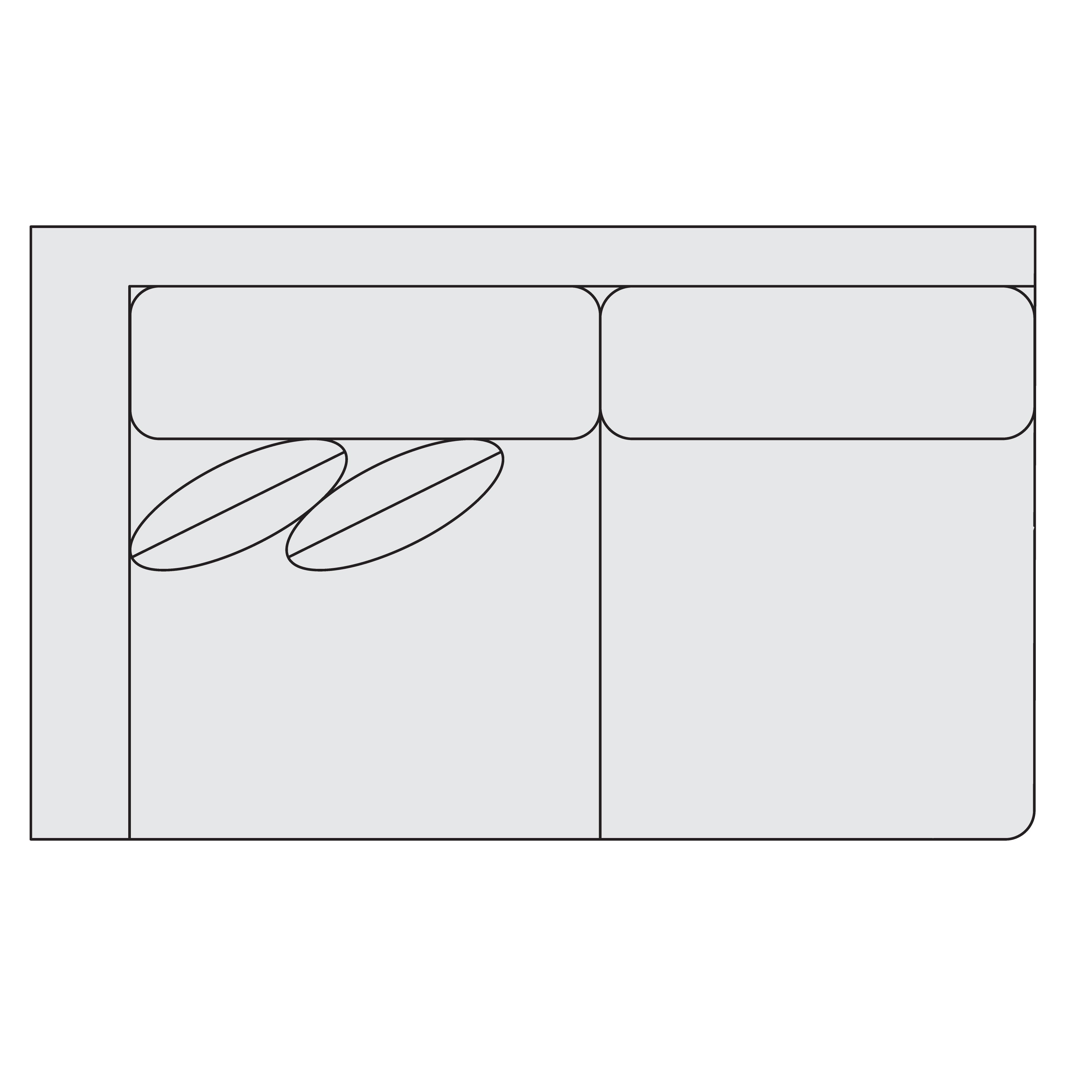 Fabric Left Arm Loveseat