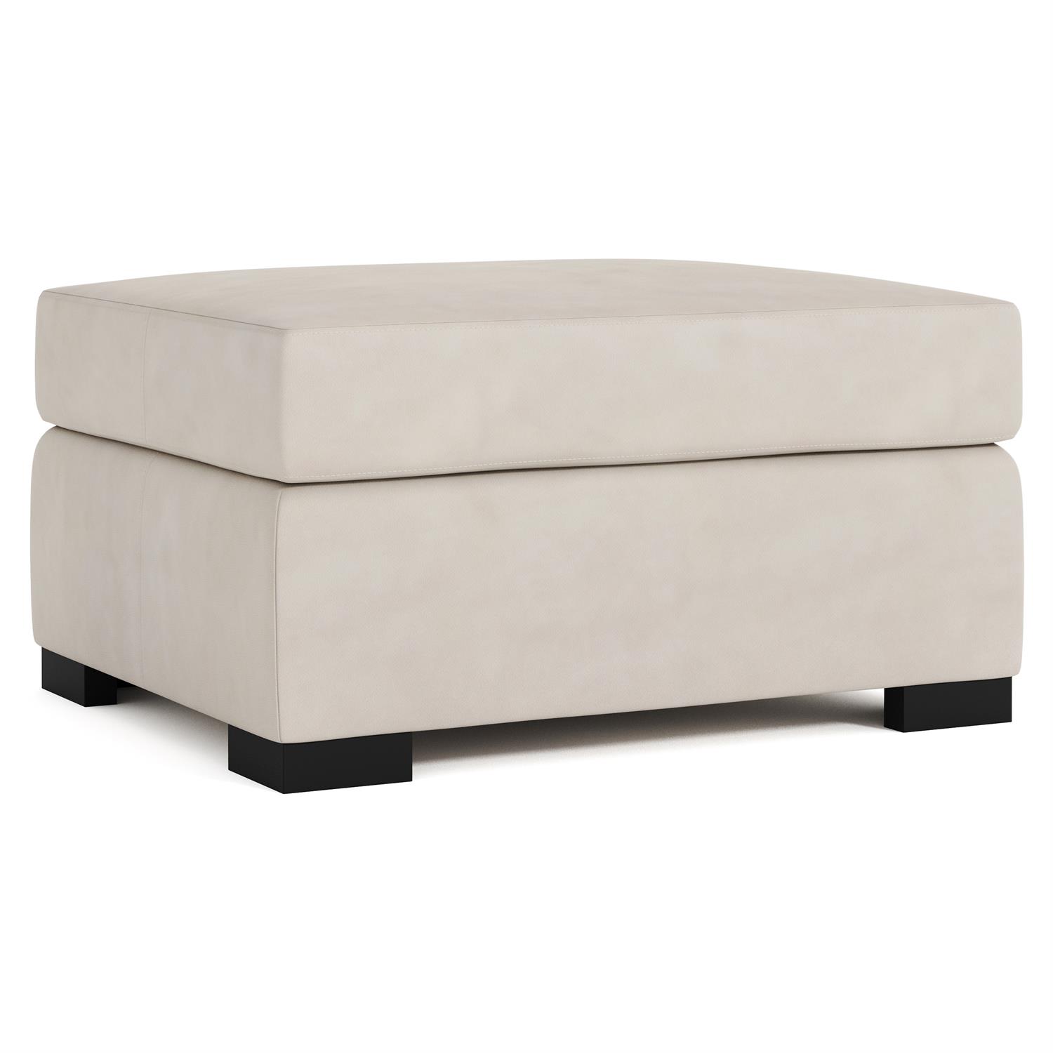 Germain Leather Ottoman