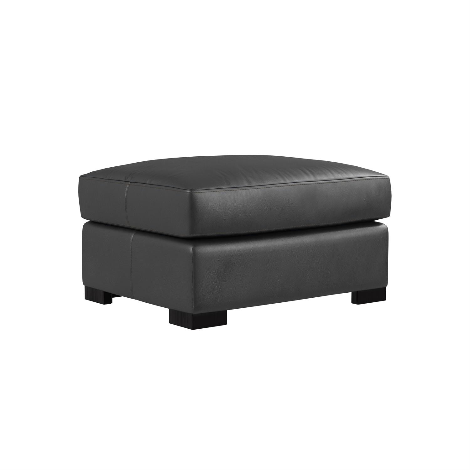 Germain Leather Ottoman