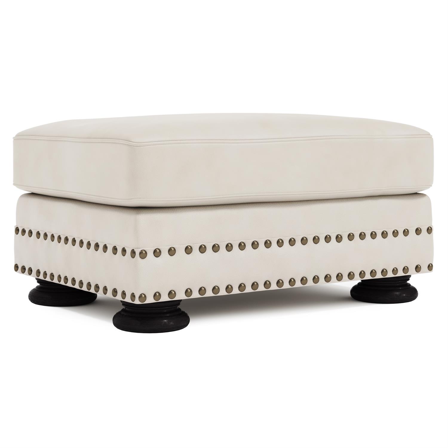 Foster Leather Ottoman