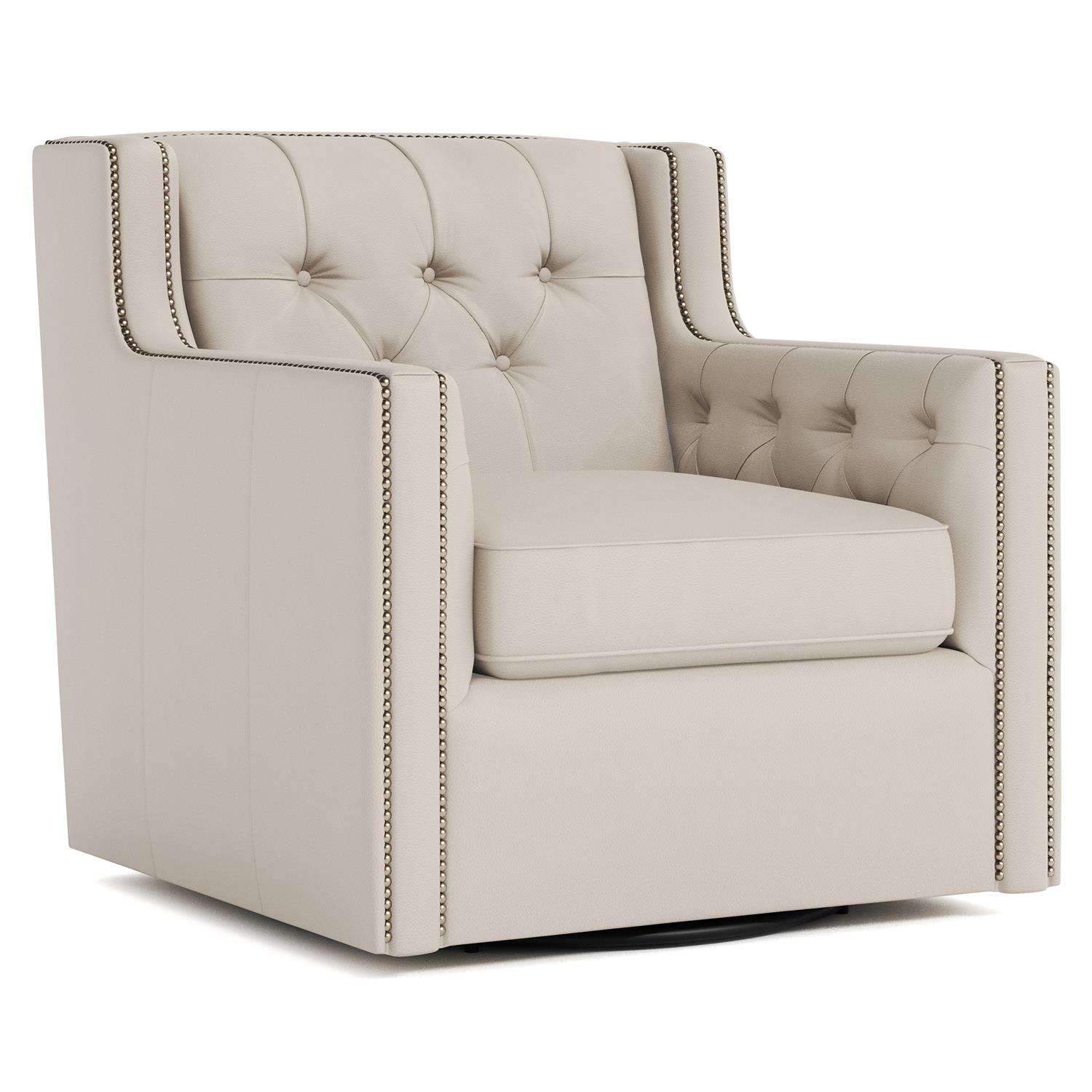 Candace Leather Swivel Chair