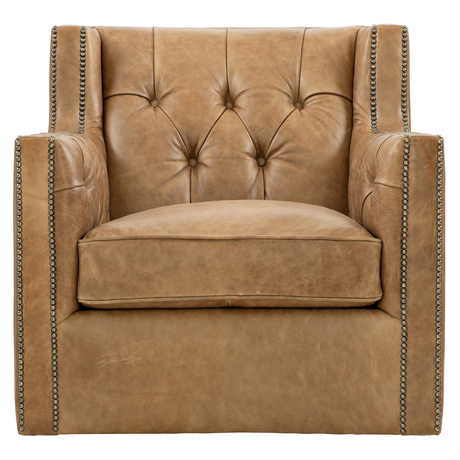 L♡ Candace Leather Swivel Chair