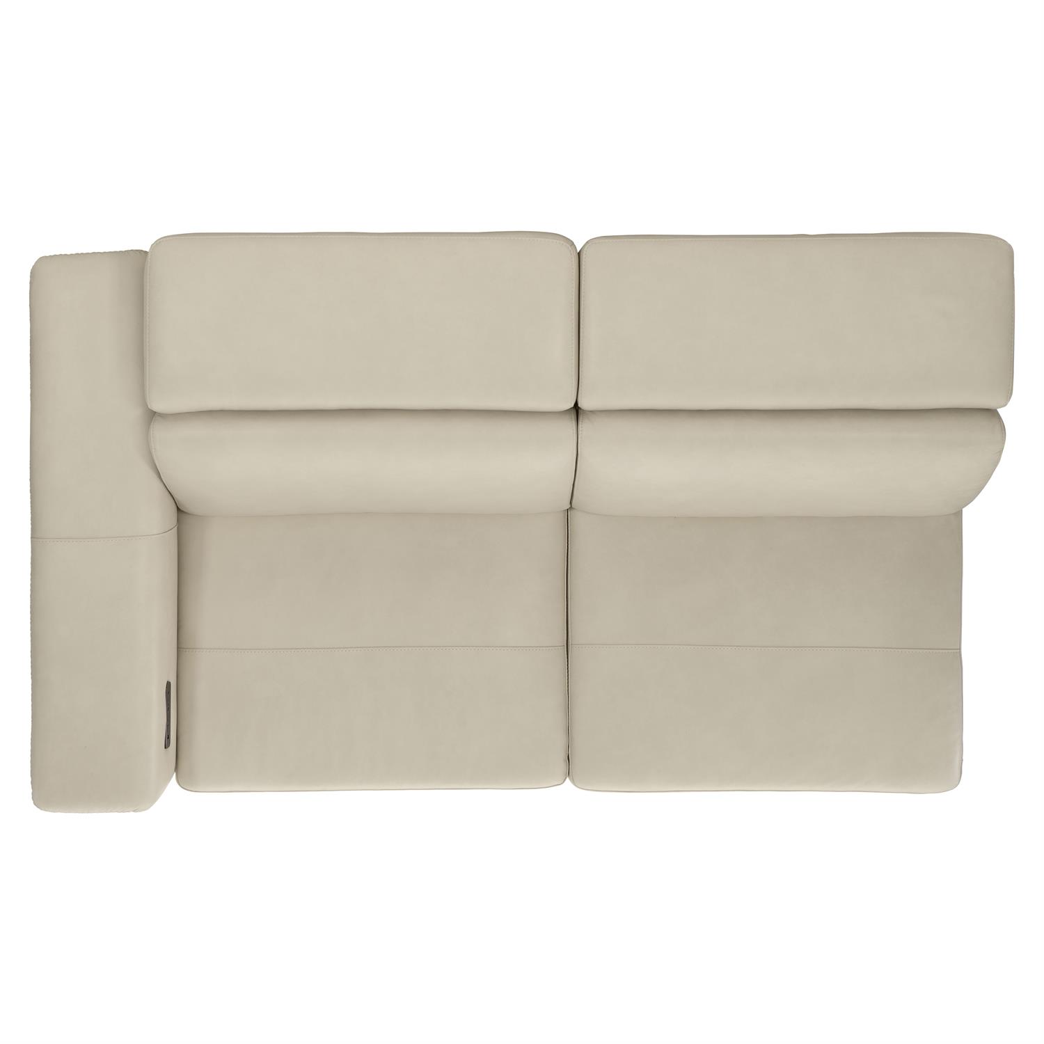 Lioni Leather Left Arm Power Motion Loveseat