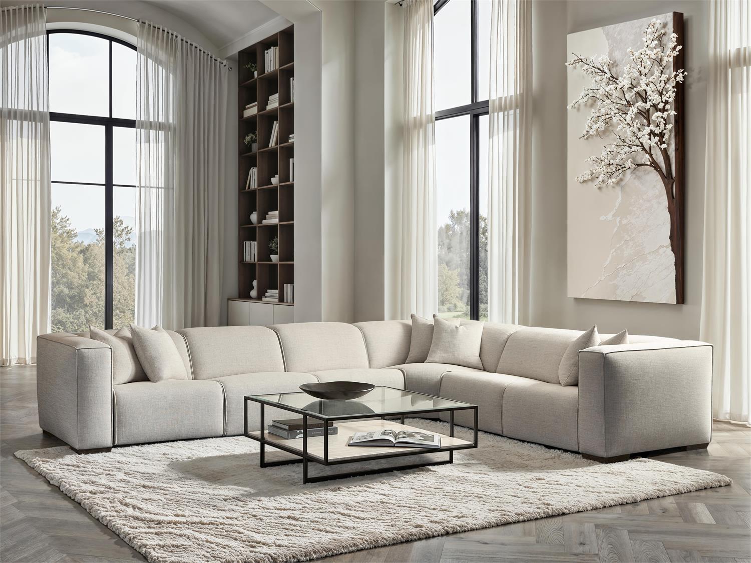 Bliss Fabric Power Motion Sectional