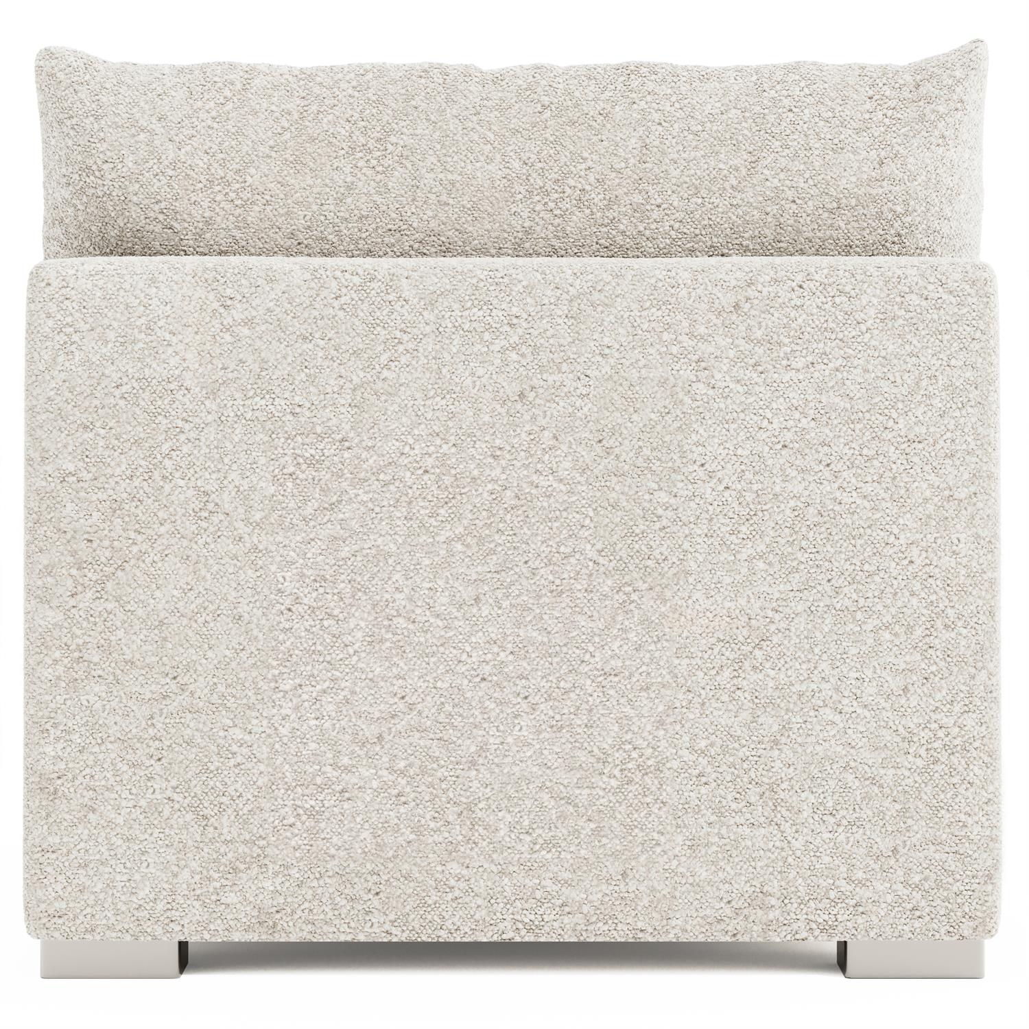 Helena Fabric Armless Chair Metal Foot