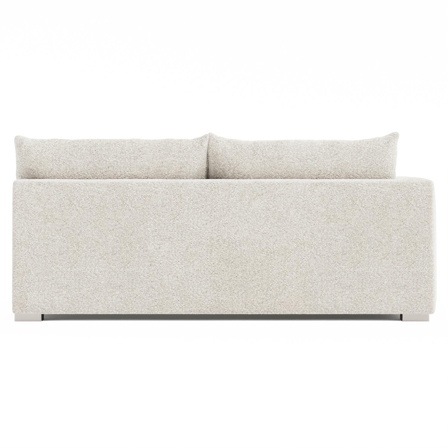 Helena Fabric Left Arm Loveseat Metal Foot
