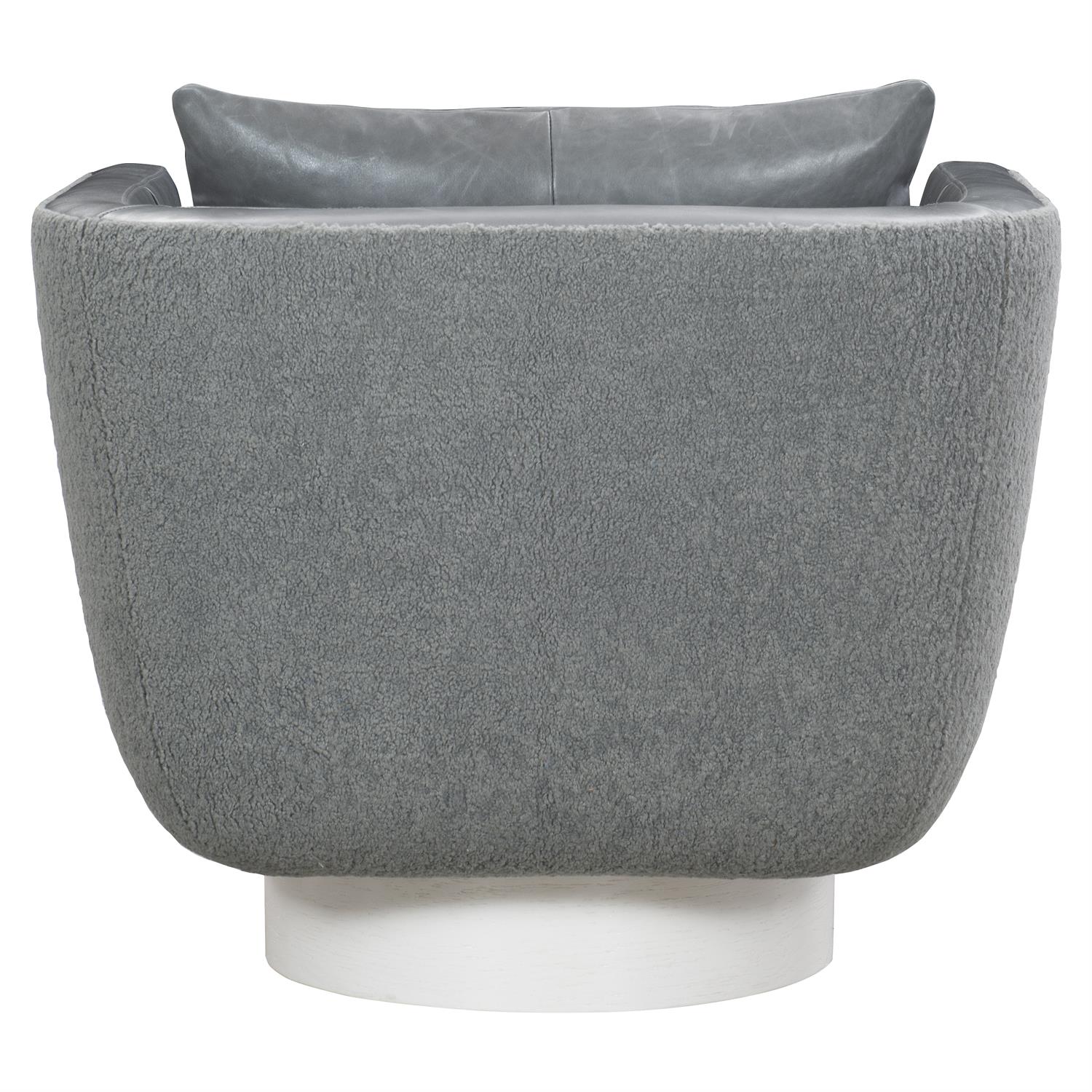 セルディア Gemma Leather-Fabric Swivel Chair