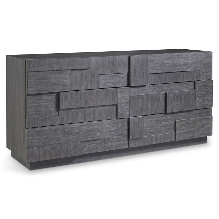 chinese dress ladies 1Pc Luxury Glam Seven Drawer Bedroom Dresser With Two Toned Drawer Black  Finish Shimmering Accents Bedroom Solid Wood Wooden Furniture Black Bedroom main image 0