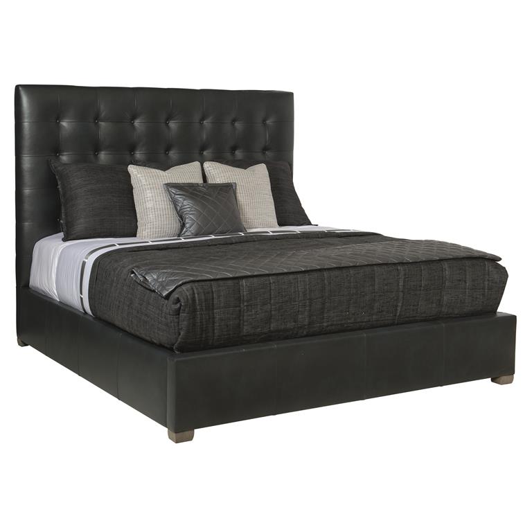 Avery Leather Panel Bed King (66" H)