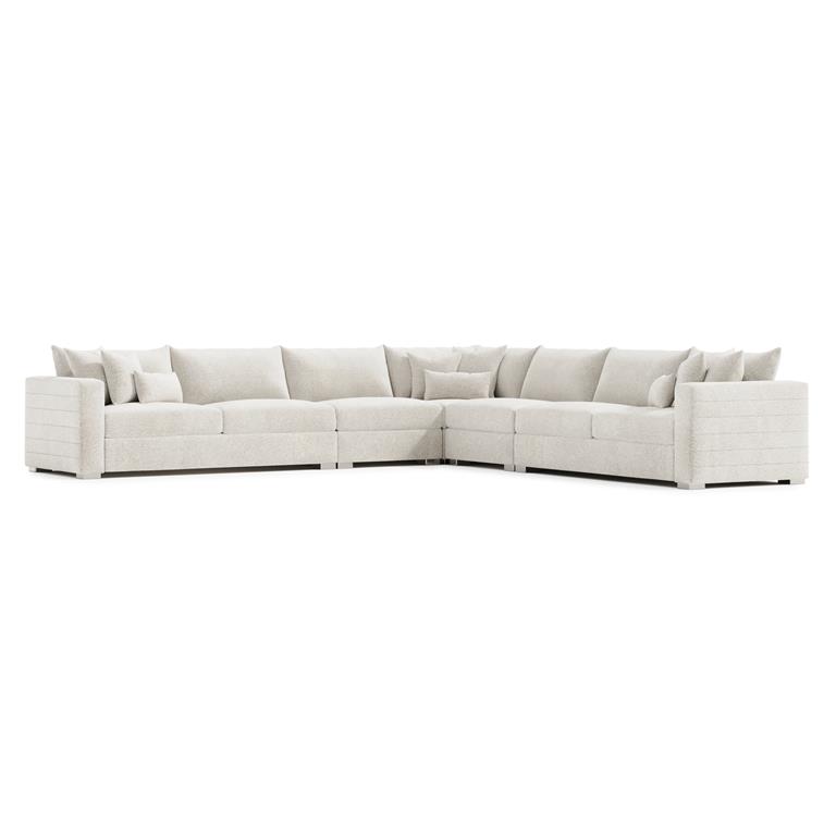 Helena Fabric Sectional Metal Foot