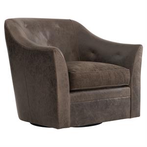 Brixton Leather-Fabric Swivel Chair