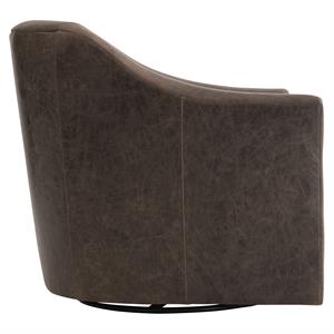 Brixton Leather-Fabric Swivel Chair