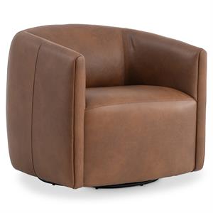 Aline Leather Swivel Chair