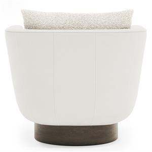 Gemma Leather-Fabric Swivel Chair