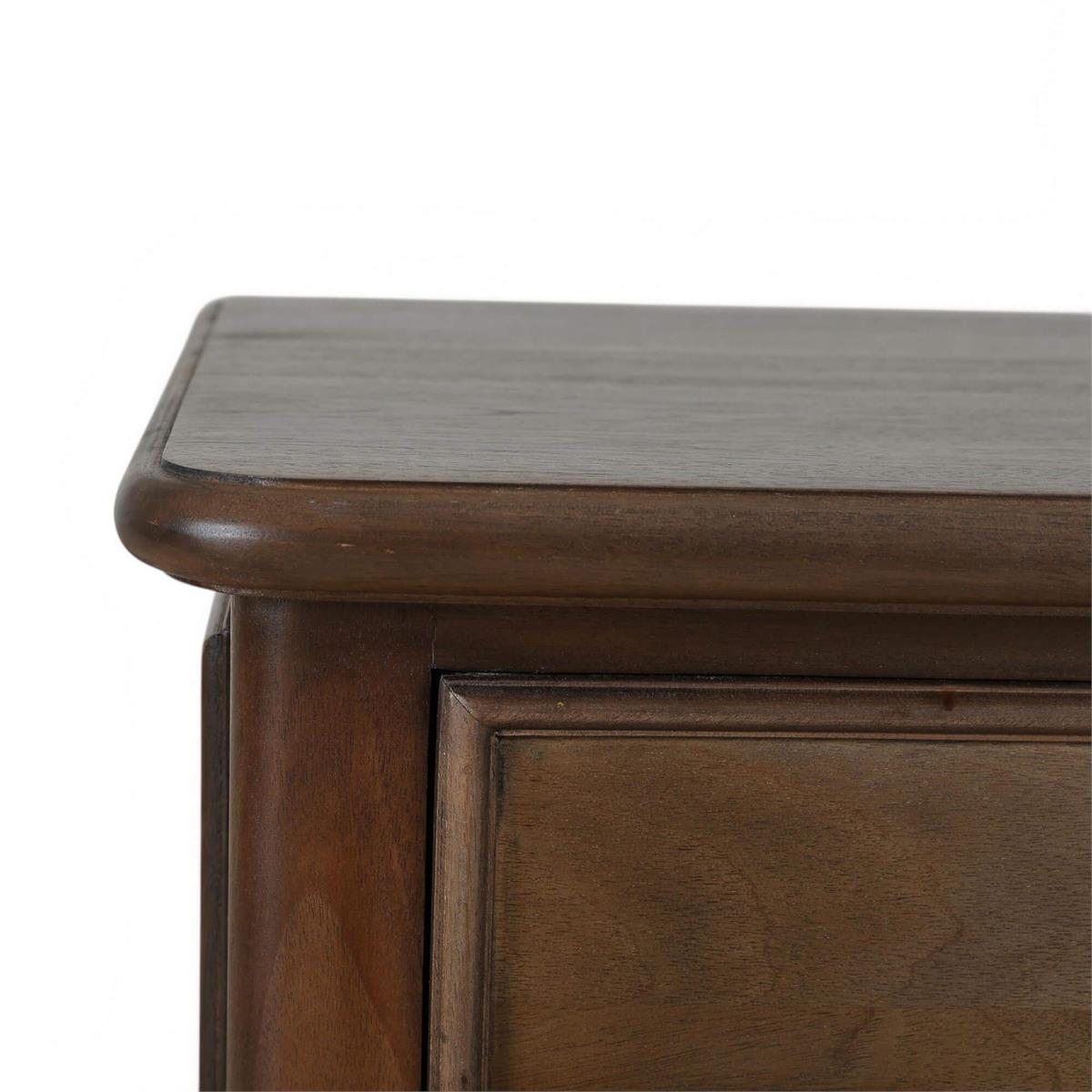 Savannah Bedside Table w/ Open Shelf in Walnut