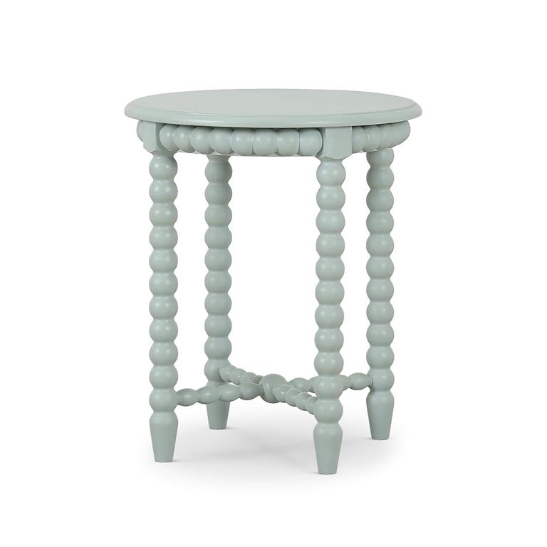 Cholet Round End Table in Vintage Fennel Green