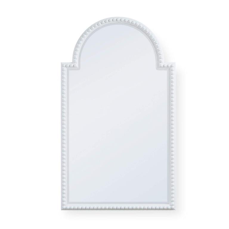 Cholet Curved Mirror in Architectural White