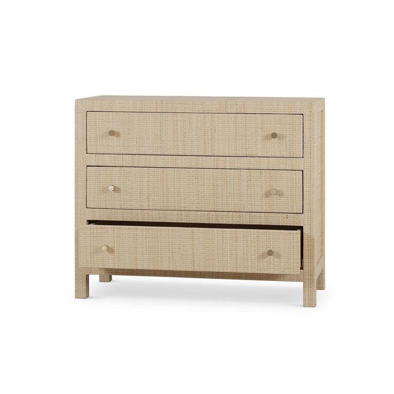 Kagu 3 Drawer Dresser Wrapped in Natural Rattan