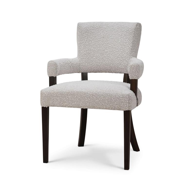Genevieve Dining Chair in Walnut w/ Boucle Sand Performance Fabric