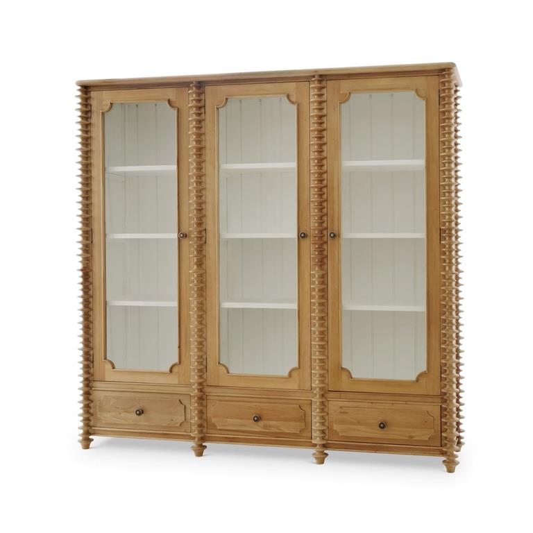 Milano Bookcase w/ 3 Glass Doors