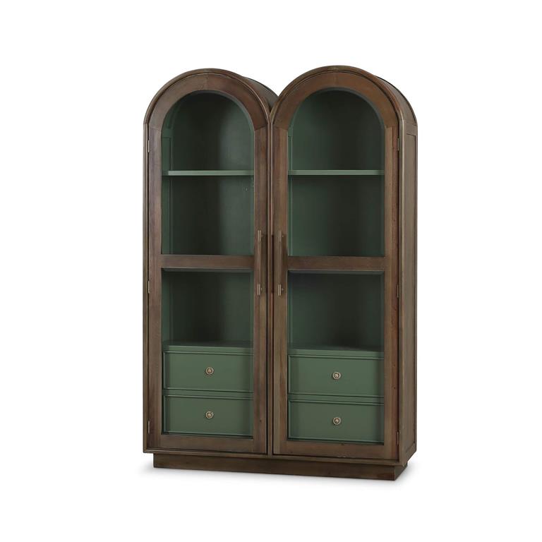 Vannes Double Dome Display Cabinet w/ Glass Doors