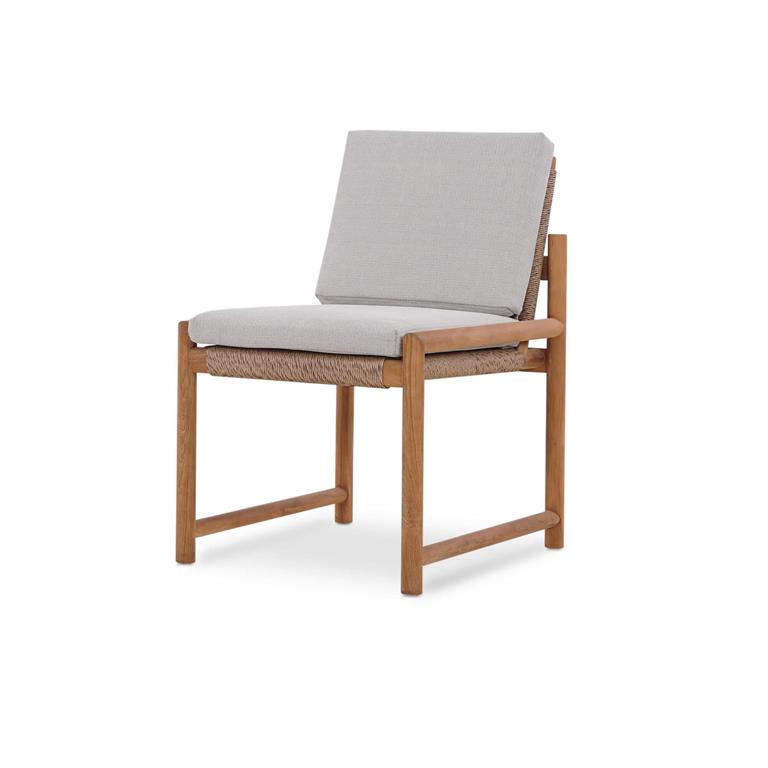 Jackson Side Chair w/ Seat & Back Cushions - Outdoor Teak
