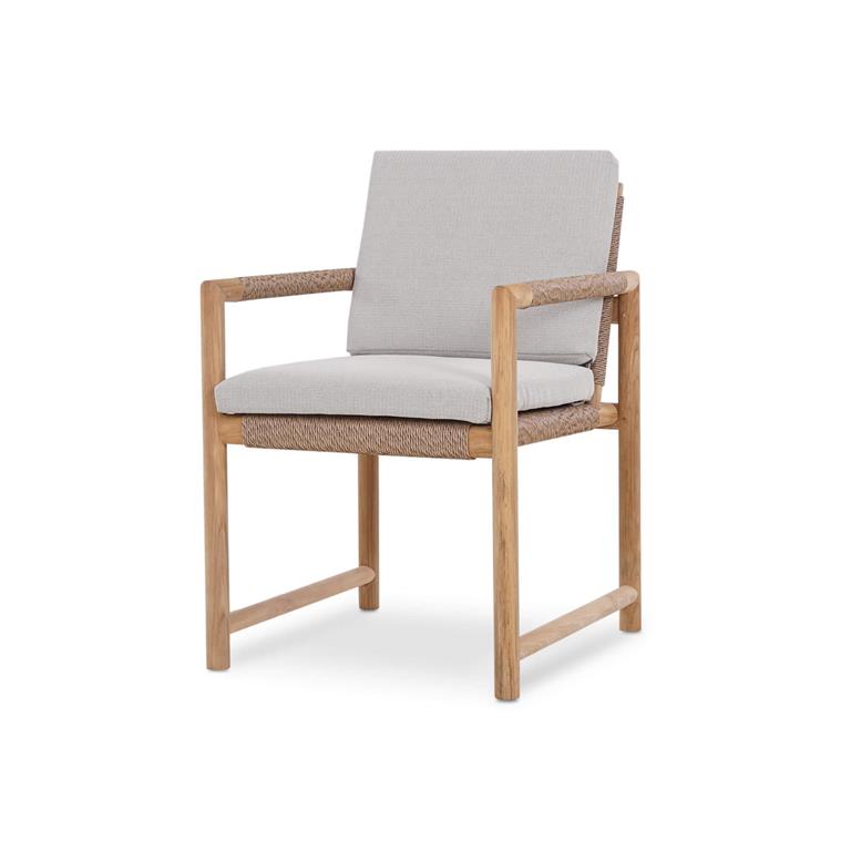Jackson Dining Armchair w/ Seat & Back Cushions - Outdoor Teak