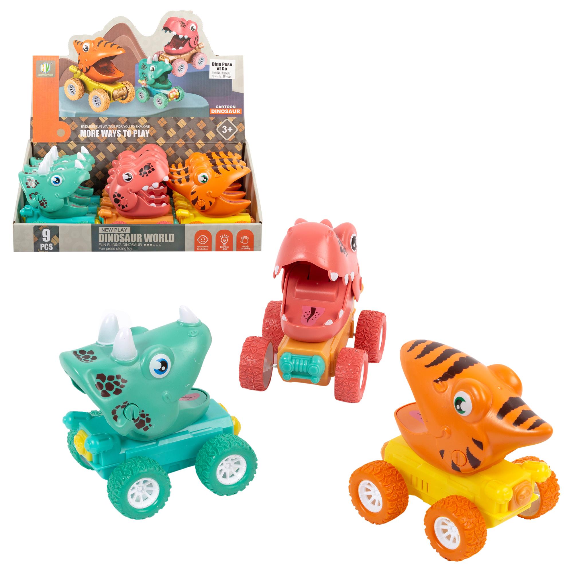 Press & Go Dino, 3 styles 12/dsp (M)