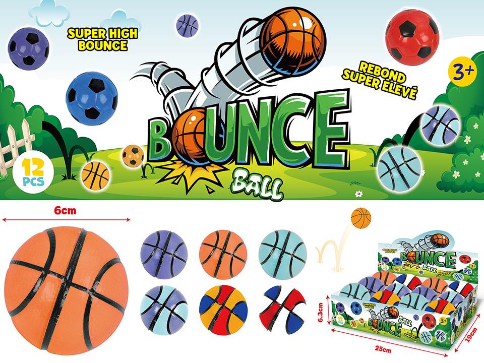 High Bouncing Basket Ball, 6 Asst. Colours, 12/dsp
