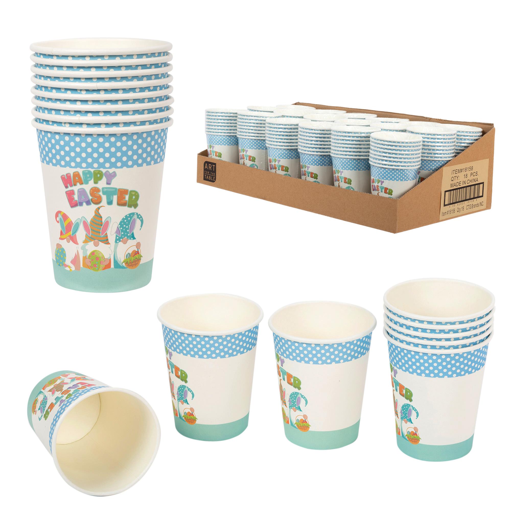 Easter 8ct.-9oz. Paper Cups, 18/PDQ , shrink w/Colour label