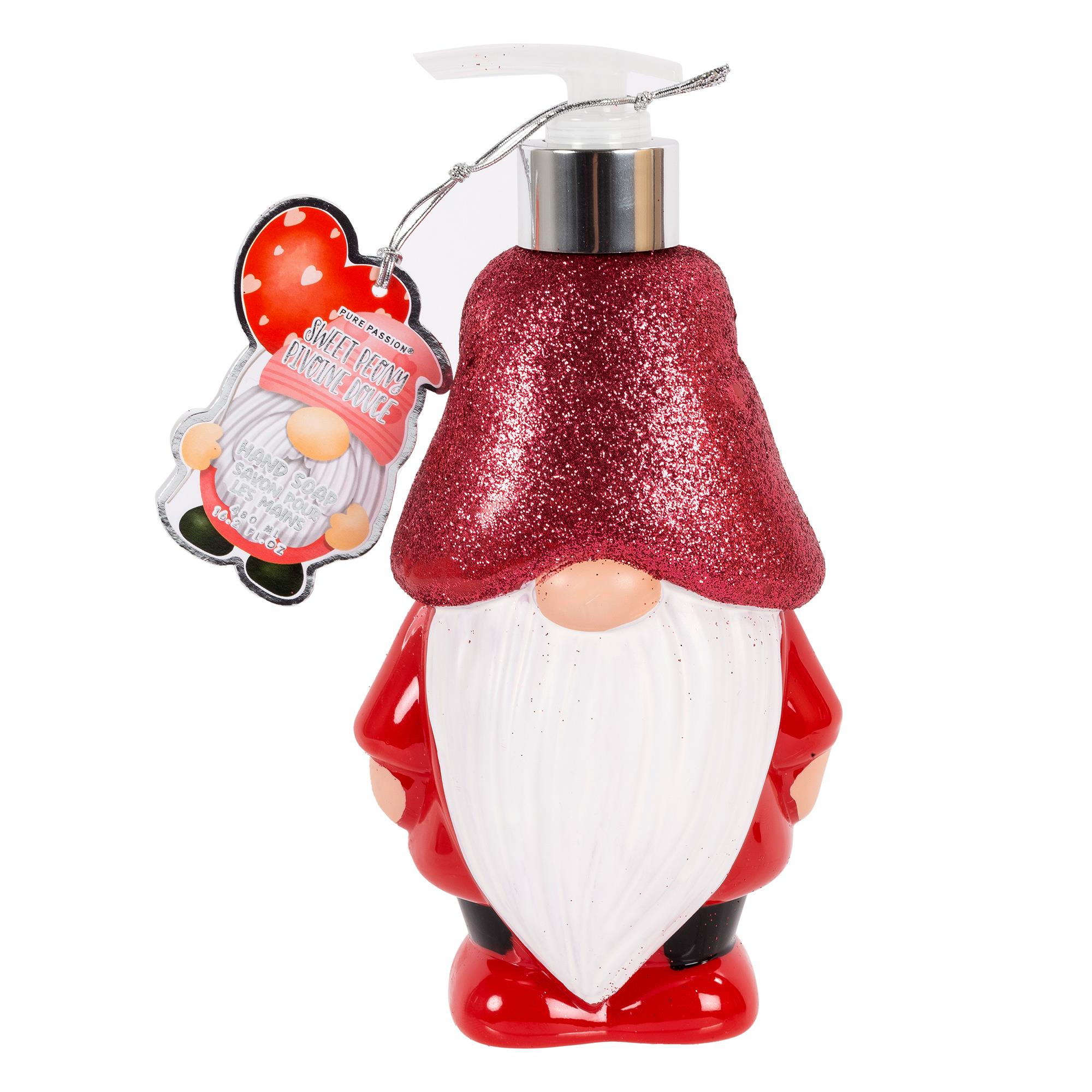 Pure Passion V'tines Glitter Gnome Hand Soap Dispenser, 480ml/16.2oz.