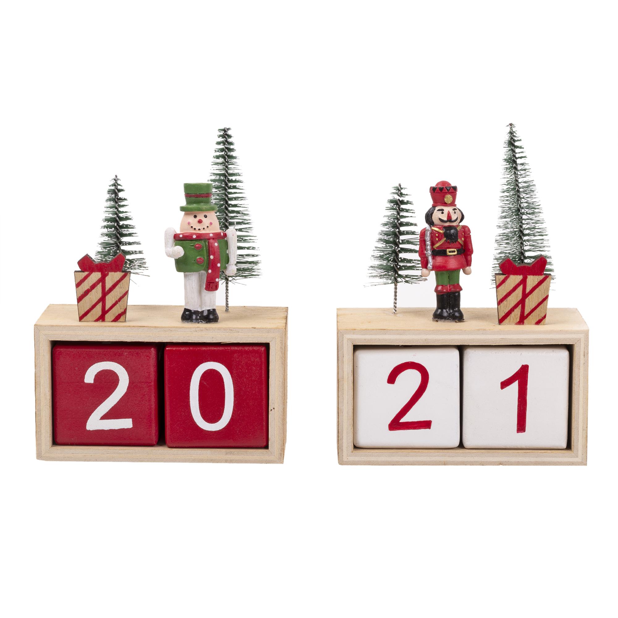 Deco N. Xmas MDF Count Down Tabletop Decor, 2asst., upc
