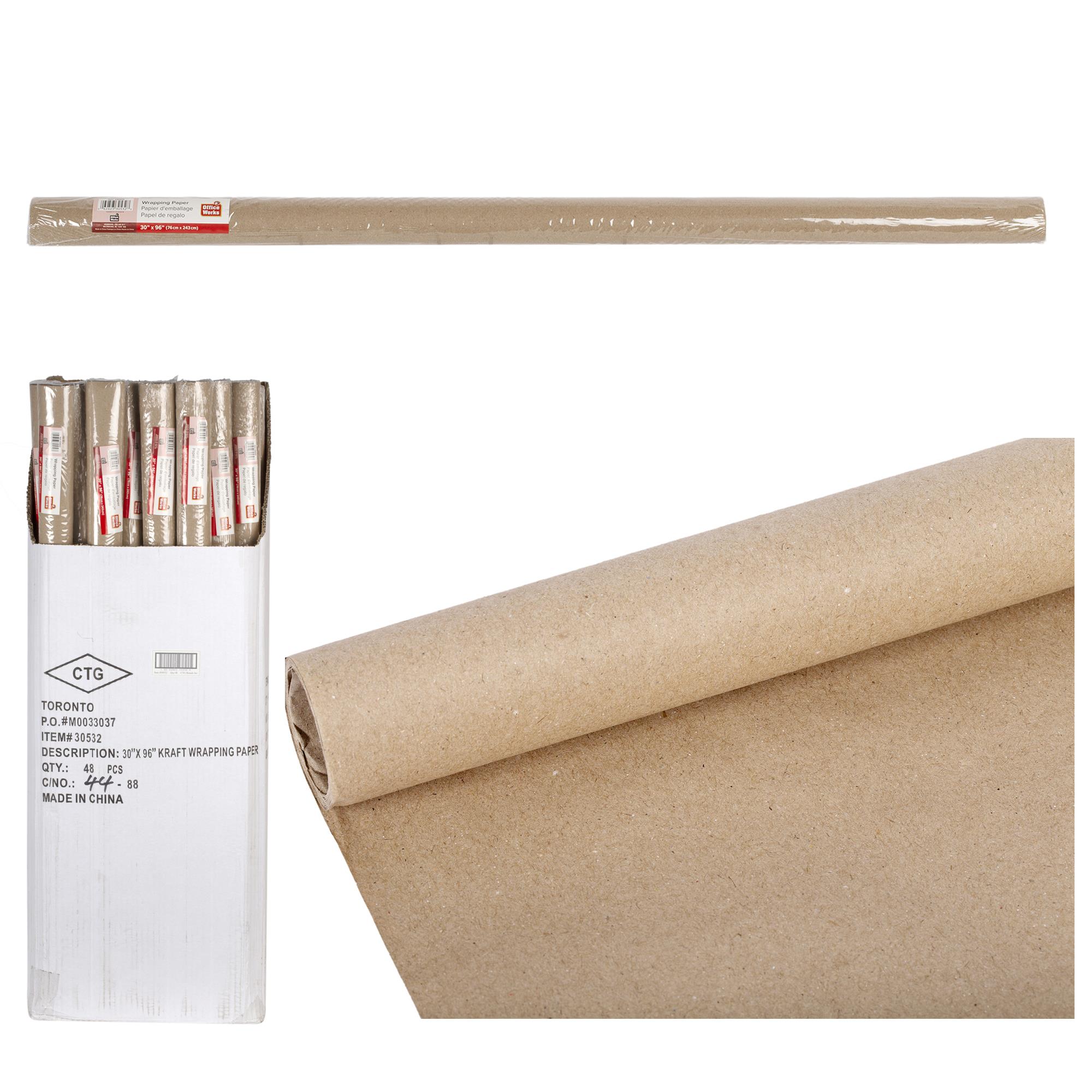 O.WKs. 30" x 96" Wrapping Paper, shrink wrap 48/dsp
