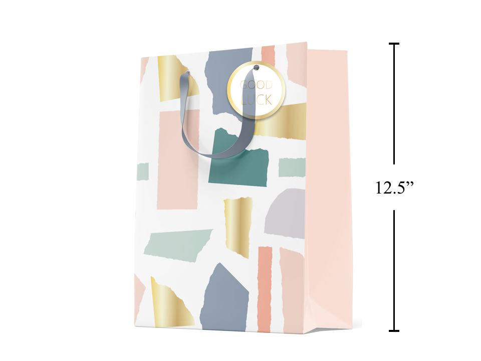 Paper T., Large Gift Bag, Chunky Shapes, Matte/HS, 157GSM,