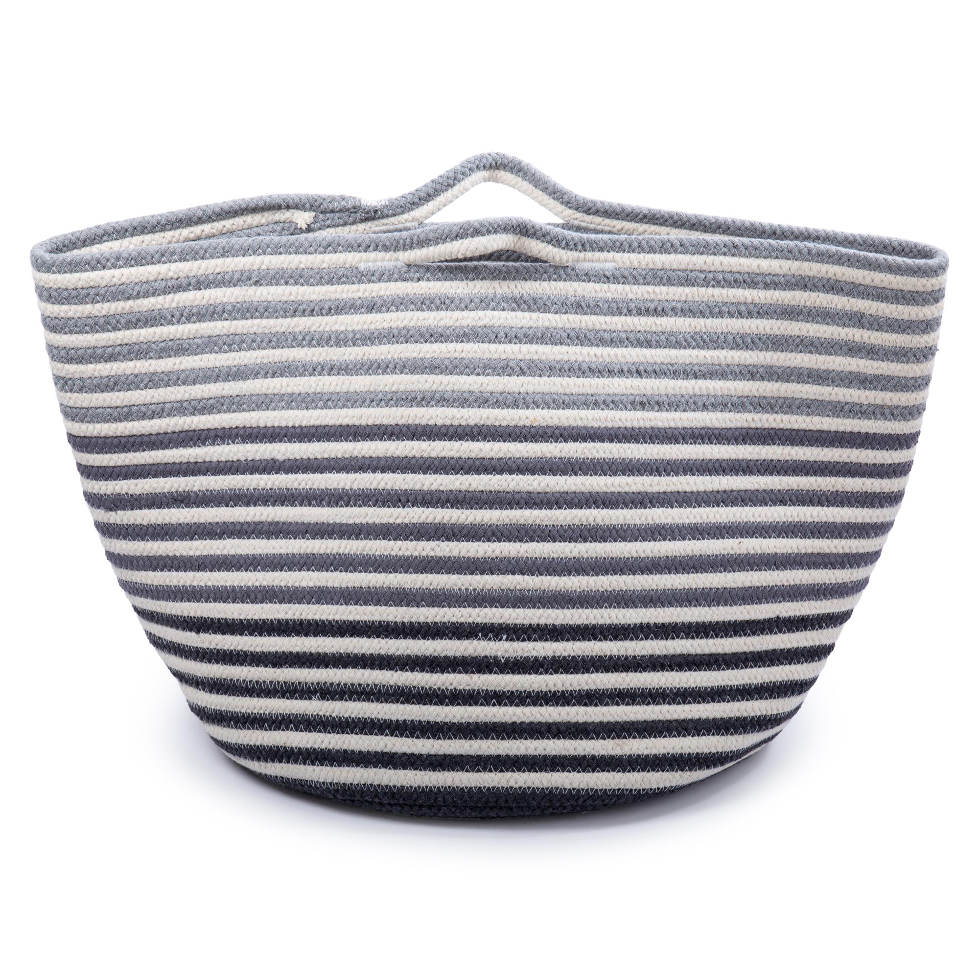 Cotton Rope Round Basket,16"Dx14"H , hangtag